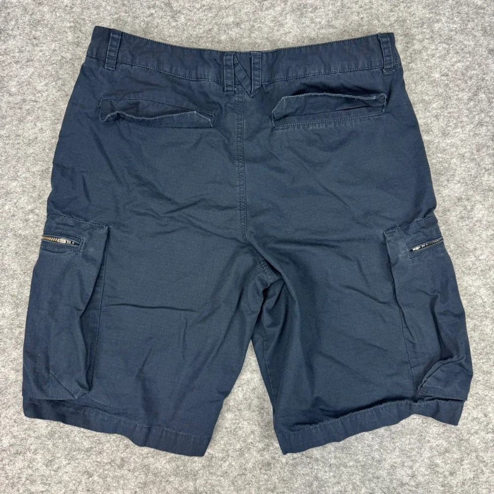 Nike Cargo Shorts‎ Navy Blue Cotton Blend Zip Pockets Men's Size 32